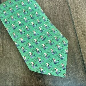 Vineyard Vines Mermaid Men’s Tie - 100% Silk - Summer Tie / Beach Tie